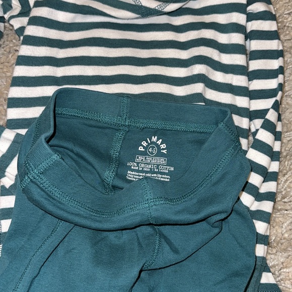 Primary Organic Cotton pj set in spruce 4-5 - Picture 4 of 4